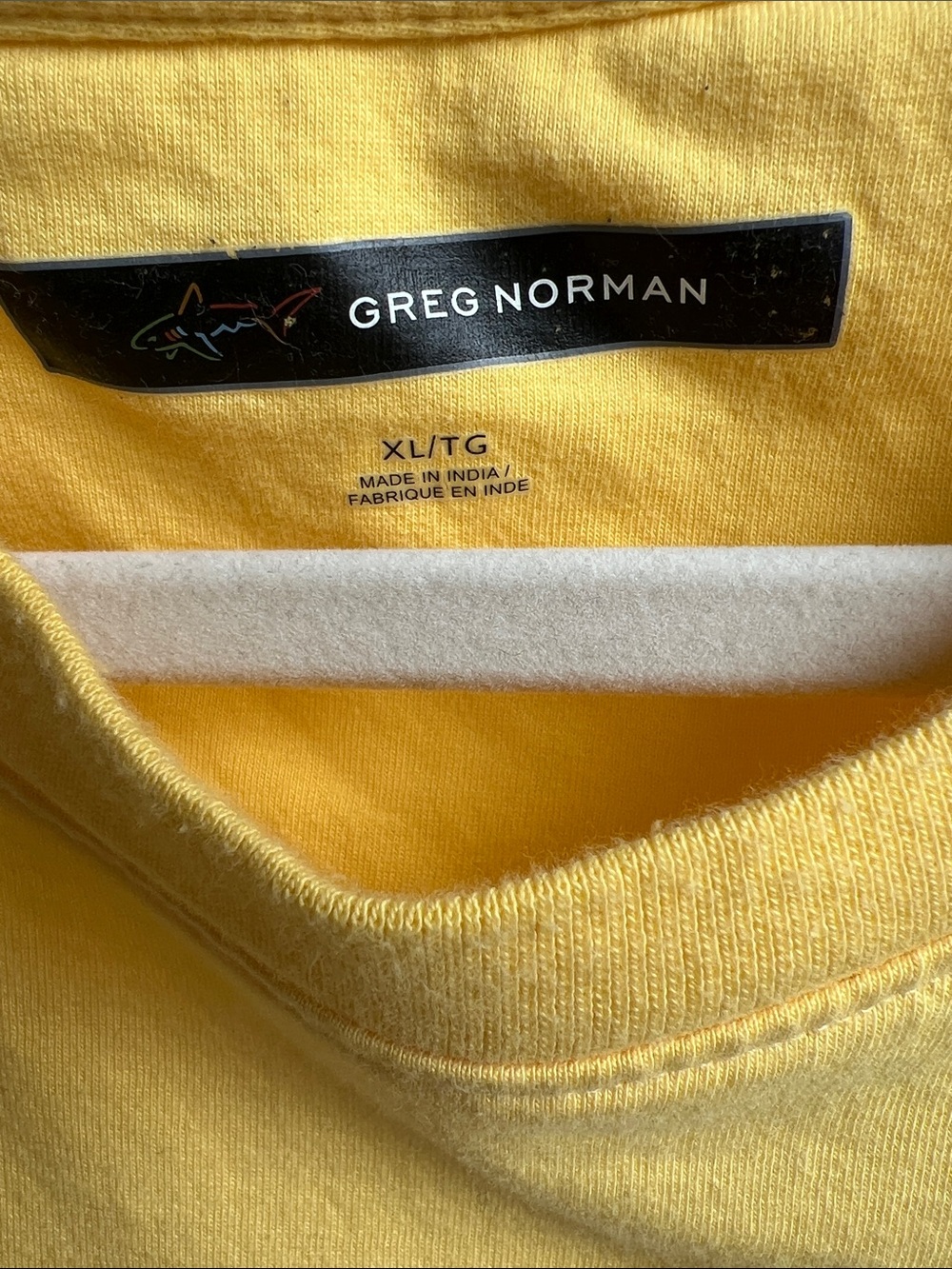 Greg Norman Yellow Crewneck Tee with Logo - Picture 2 of 8